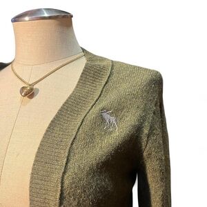 Abercrombie & Fitch Olive Knit Sweater cardigan